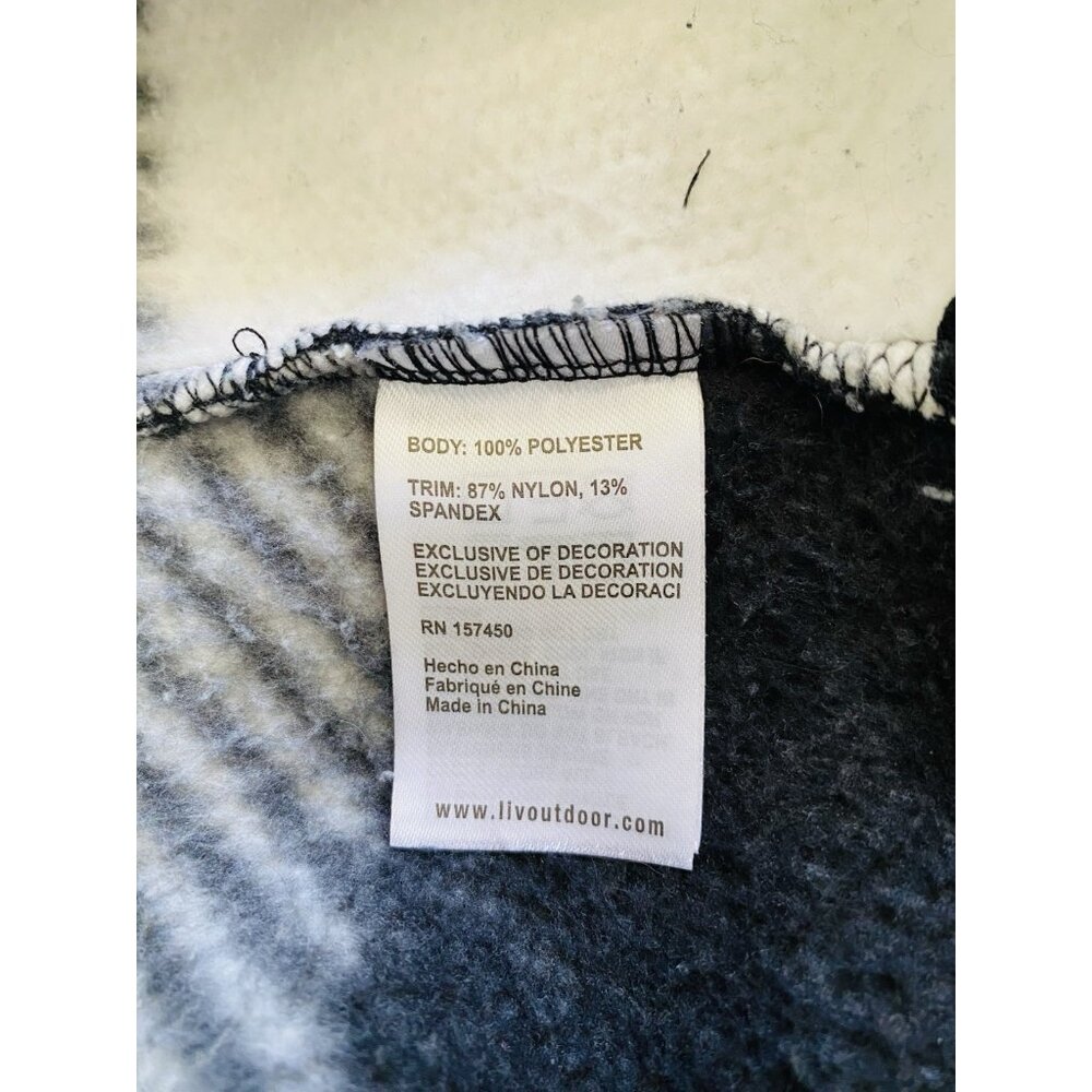 LIV Outdoor Fleece Pullover Fleece Jacket Womens Size Small Black & White Plaid - Picture 7 of 10